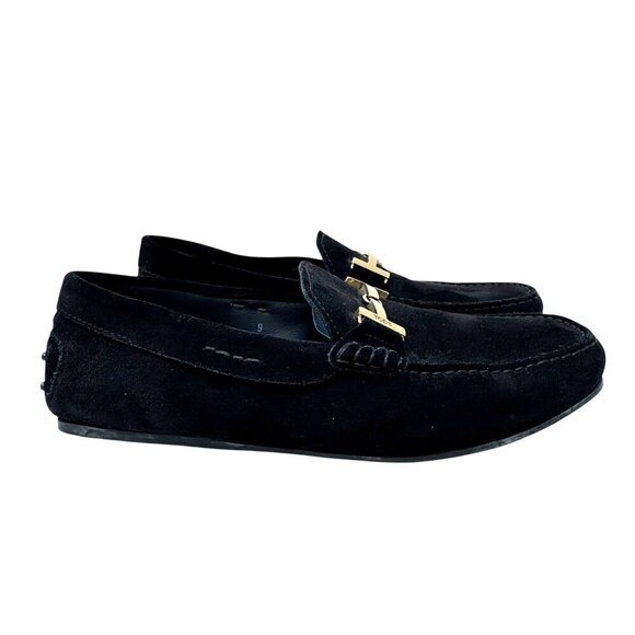 Tods Mens City Gommino Driving Shoes Double T black suede leather size 9 loafers main image 9